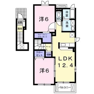 ゼファーT1【2階】の間取り