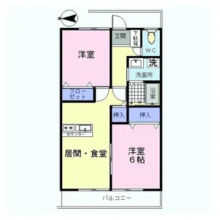 グリーングラス【2階】の間取り