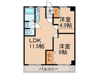組坂ビルNo.8【1階】の間取り