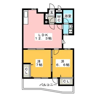 ヴィブレアトリオ【3階】の間取り