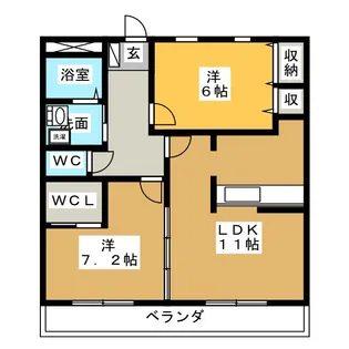 コラルリーフ21【6階】の間取り