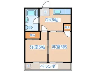 コーポ田中【2階】の間取り