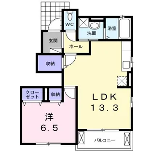 エスポワールA【1階】の間取り