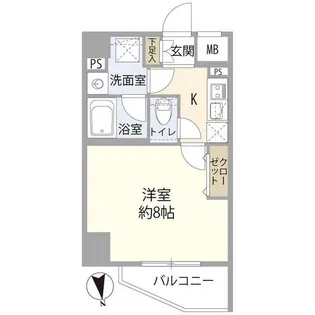 リヴシティ飯田橋【4階】の間取り