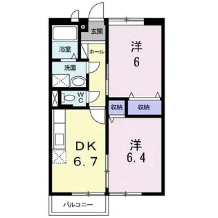 チェリーコート【2階】の間取り