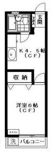 コーポ三栄【2階】の間取り