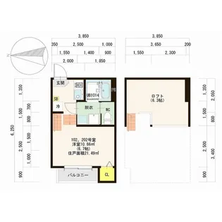 Premium Grace 仙台岩切【2階】の間取り