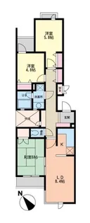 コスモプレイス氷川台【1階】の間取り