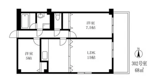 アパーメントカヤ田園調布【3階】の間取り