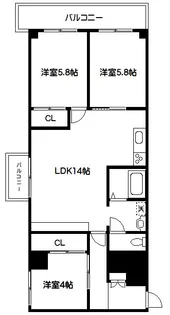 秀和レジデンス高円寺【2階】の間取り