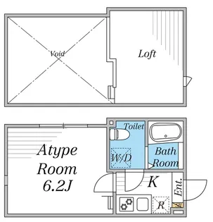 グレースアロー中野島【1階】の間取り