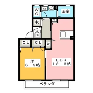 セピアコート財木【2階】の間取り