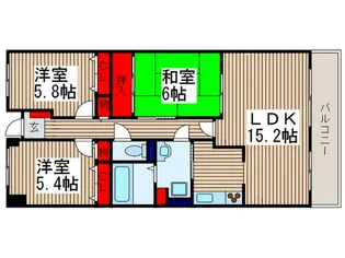 戸田パークフォルム【5階】の間取り