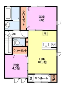 ラ・ヴィータローザ【2階】の間取り