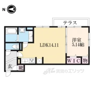 LAVILLA五個荘A棟【2階】の間取り