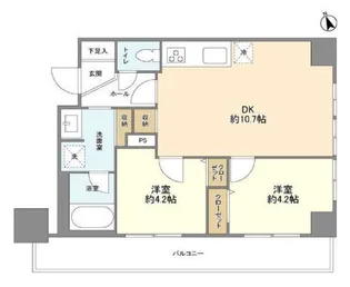 パシフィックパレス錦糸町【2階】の間取り