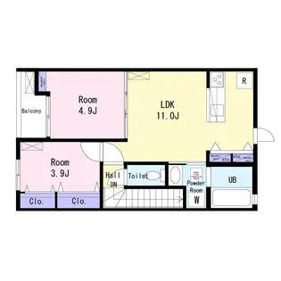 EVER LIFE大久保II【2階】の間取り