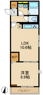 仮)くぬぎ山2丁目ハイム【3階】の間取り