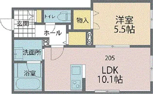 プレミアスさくら【2階】の間取り