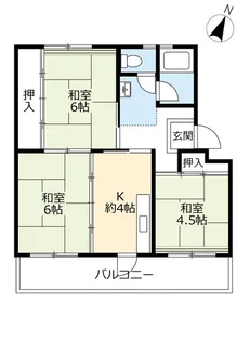 UR保見【4階】の間取り