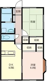 カーサ戸部【1階】の間取り