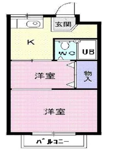 シングルハイツK【1階】の間取り