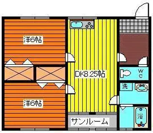 コーポ大水戸【2階】の間取り