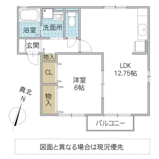 ハイツ・クレール坂東 C【2階】の間取り