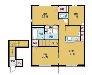 ラシーネ若江の間取り