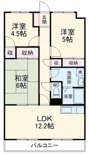 プラセオ上島【4階】の間取り