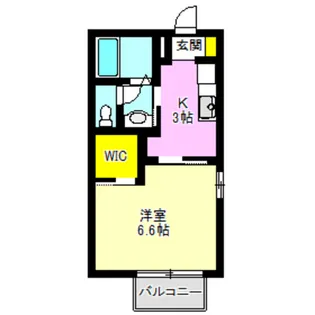 ハイツ上並榎【1階】の間取り