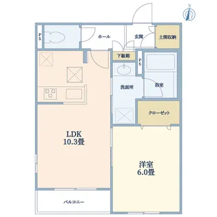 Casa自由が丘【1階】の間取り