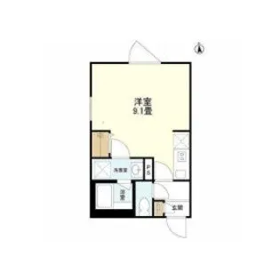 ウェルスクエアイズム奥沢【3階】の間取り