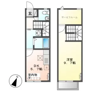 メゾネット5富士塚【2階】の間取り