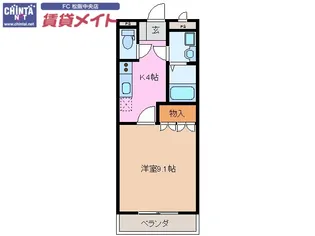 パルティール【1階】の間取り
