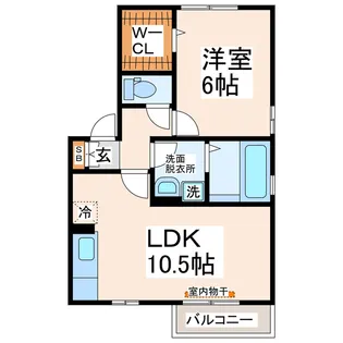 グランドソレイユB【2階】の間取り