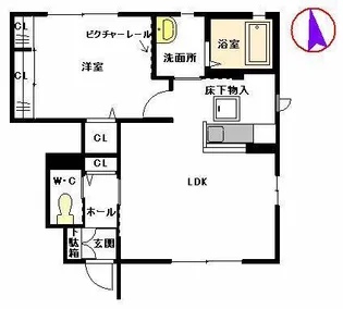 ヴィラ沖代 C【1階】の間取り