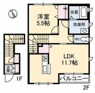 シルフィード山波【2階】の間取り