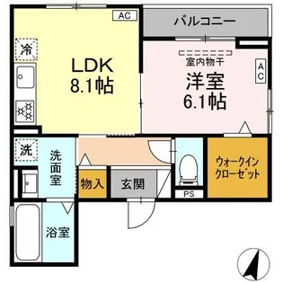 セレスティア柳森町【2階】の間取り