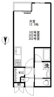 第7丸仙ハイツ【3階】の間取り