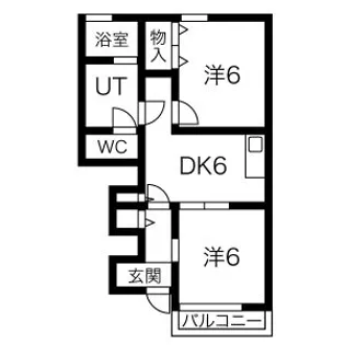 リブレアグレイスB棟【1階】の間取り