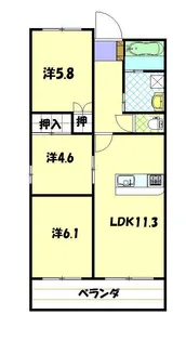 グリシーヌ浦上【9階】の間取り