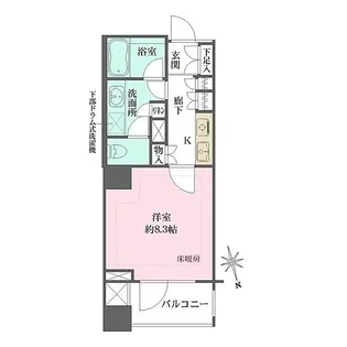 グランスイート明石町【4階】の間取り