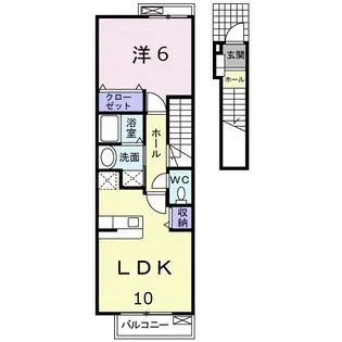 スカイブローテ【2階】の間取り