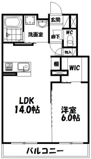 ロゼッタ和合【6階】の間取り