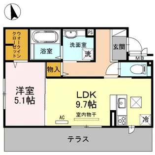 グレイスコート藤【1階】の間取り