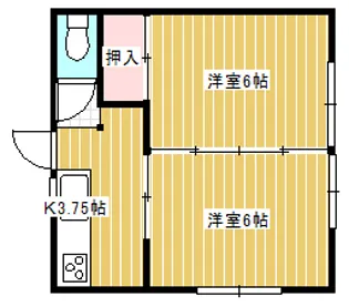 一二三荘【2階】の間取り