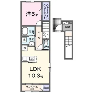 プラシード【2階】の間取り