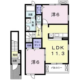 ガーデンベル【2階】の間取り
