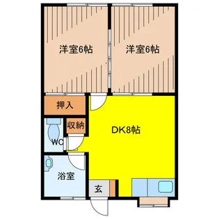 みなみ荘【2階】の間取り